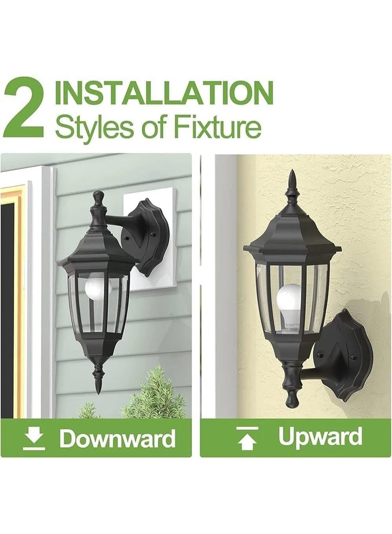 المفتاحة مصباح جداري LED خارجي فريد من نوعه - عبوة من قطعتين، مصابيح إضاءة خارجية مقاومة للماء، بلاستيك مقاوم للتآكل، مصابيح أمان للجراج، الشرفة الأمامية، الحديقة، الفناء، الساحة - Image 5